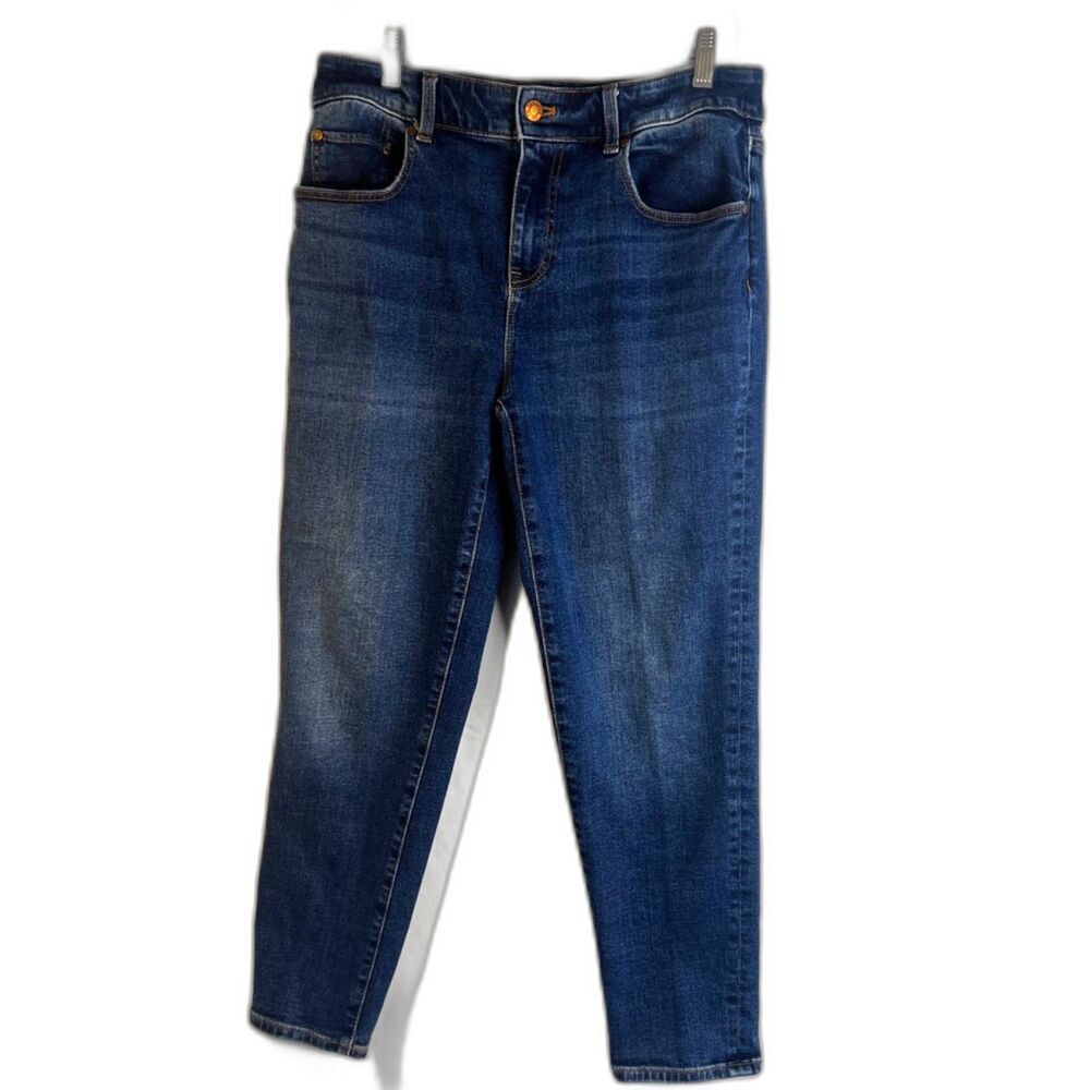 Talbots Everyday Relaxed‎ Denim Jeans Slim Leg Mid Wash Casual Staple Size 8P